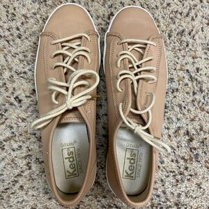 Keds Tan Leather Sneakers